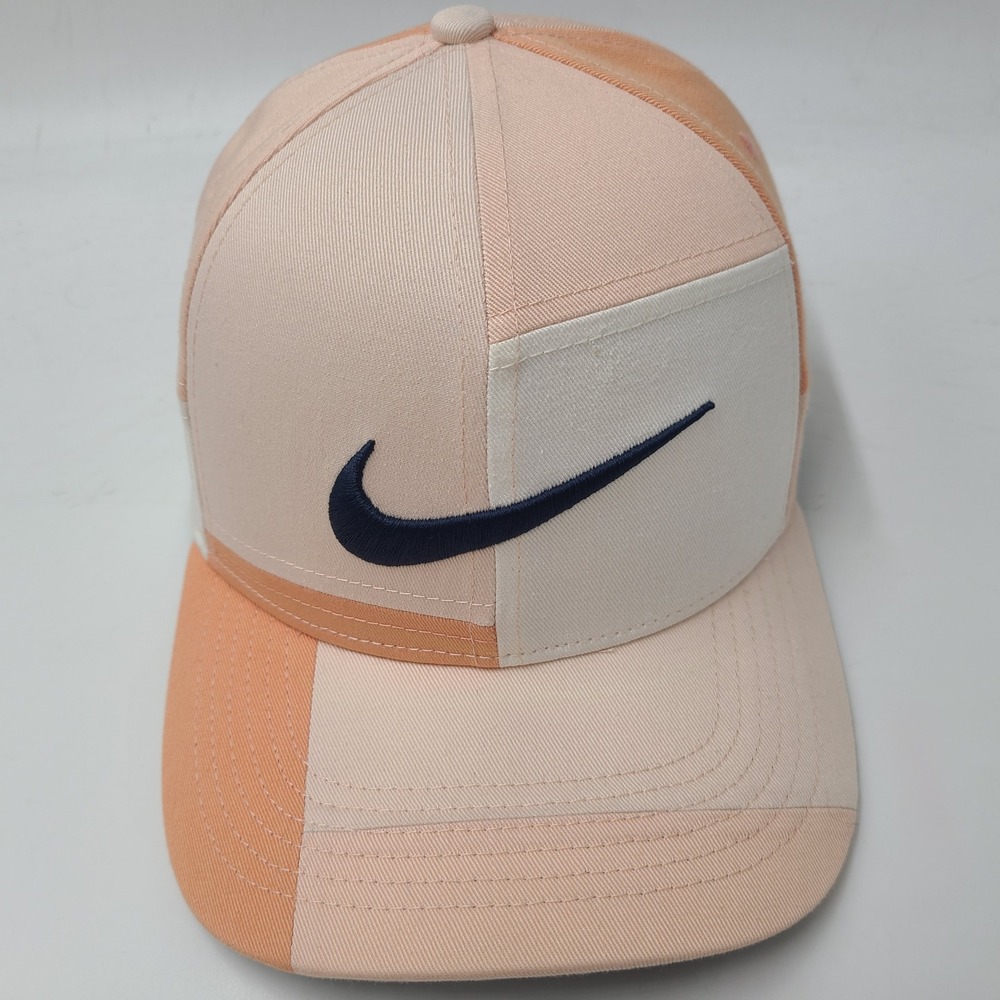 Nike Hat Strapback Orange Colorblock Patchwork Golf Classic99 Dri-Fit Aerobill